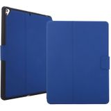 For iPad 9.7 (2018) / (2017) Electric Pressed Texture Horizontal Flip Leather Case with Holder & Pen Slot(Navy Blue)