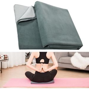 Yoga Blanket Meditation Auxiliary Blanket Yoga Supplies(Deep Gray/Light Gray)