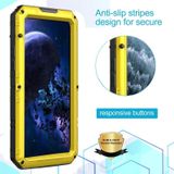 For iPhone 11 Pro Dustproof Shockproof Waterproof Silicone + Metal Protective Case(Yellow)