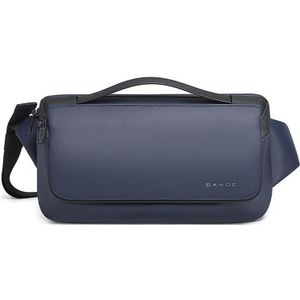 BANGE Sports Leisure Chest Bag Business Waist Bag Trendy Fashion Messenger Bag Shoulder Bag (Blue)