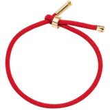 3 PCS English Letter Beads Bracelet Brass Micro-inlaid Couple Red String Pull DIY Bracelet Jewelry  Style:Red Rope