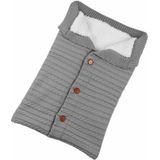 Warm Soft Cotton Knitting Envelope Newborn Baby Sleeping Bag(Light Grey)