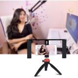 PULUZ Vlogging Live Broadcast Smartphone Video Rig Filmmaking Recording Handle Stabilizer Aluminum Bracket for iPhone  Galaxy  Huawei  Xiaomi  HTC  LG  Google  and Other Smartphones