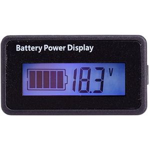 H5 12V-48V Lead-acid Battery Voltage Tester Percentage Voltmeter Gauge Lithium Battery Status Monitor(Blue Light)