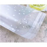 100 PCS Plastic Transparent Cellophane Bags Polka Dot Candy Cookie Gift Bag with DIY Self Adhesive Pouch Celofan Bags for Party  Size:7x7cm(Transparent)