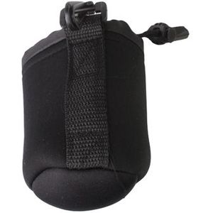 Neoprene SLR Camera Lens Carrying Bag Pouch Bag with Carabiner  Size: 8x10cm(Black)