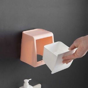 Multifunctional Drop-resistant Wall-mounted Garbage Resiliently Kitchen Storage Box(Lotus Pink Color)