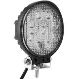 Round Shape 27W Bridgelux 2150lm 9 LED White Light Floodlight Engineering Lamp / Waterproof IP67 SUVs Light  DC 10-30V(Black)