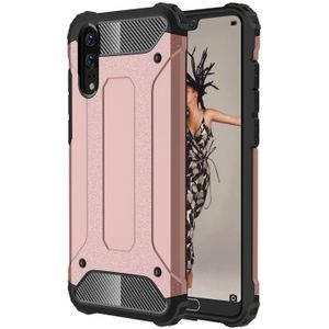 For Huawei  P20 Full-body Rugged TPU + PC Combination Back Cover Case (Rose Gold)