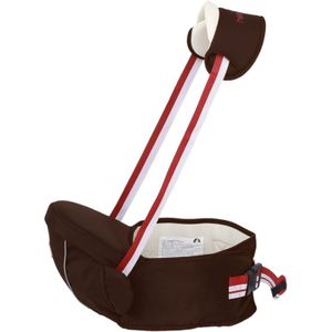 Ergonomic Baby Carrier with Hip Seat for Baby with Reflective Strip for 0-3 Years Old(Coffee)