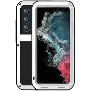 Voor Samsung Galaxy S22 Ultra 5G Love Mei Metal Shockproof Waterdichte stofdichte beschermende telefoonhoesje