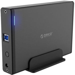 ORICO 7688U3 Vertical Aluminum External Hard Drive Enclosure Storage Case Hard Drive Dock for 3.5 inch SATA HDD(Black)