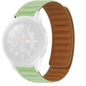 Siliconen magnetische horlogeband voor Samsung Galaxy horloge 3 41mm R850 (green bloem groen)