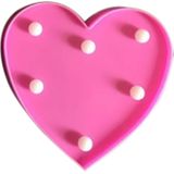 Creative Heart Shape Warm White LED Decoration Light  2 x AA Batteries Powered Party Festival Table Wedding Lamp Night Light(Pink)