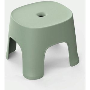 2 PCS Household Bathroom Row Stools Plastic Stools Thickened Low Stools Square Stools Small Benches  Colour: Light Green Adult