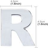 Car Vehicle Badge Emblem 3D English Letter R Self-adhesive Sticker Decal  Size: 4.5*4.5*0.5cm