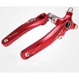 JIANKUN IXF Mountain Bike Hollow Crank Modified Single-plate Left and Right Cranks Crankshaft Bottom Axle  Style:Left and Right Crank(Red)