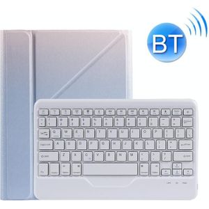 B07 Splittable Bluetooth Keyboard Leather Case with Triangle Holder & Pen Slot For iPad 9.7 2018 & 2017 / Pro 9.7 / Air 2(Gradient Purple)