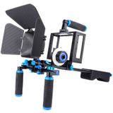 YELANGU D222 Dual Handles Camera Shoulder Mount + Camera Cage Stabilizer Kit with Matte Box + Follow Focus for DSLR Camera / Video Camera