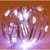 2m Water Resistant White Light  Silver Wire String Light  20 LEDs Knob Button Cell Battery Box Fairy Lamp Decorative Light
