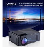 VS-314 Mini Projector 1500ANSI LM LED 800x480 WVGA Multimedia Video Projector  Support VGA / HDMI / USB / TF Card / AV /TV Interfaces  Projecting Distance: 1.2-5m
