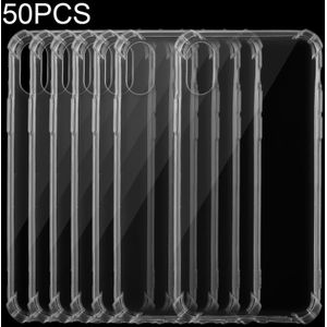 50 PCS uiterst dunne transparante TPU zacht beschermhoes voor iPhone XS (transparant)