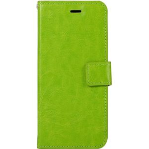 For iPhone X Crazy Horse Texture Horizontal Flip Leather Case with Holder & Card Slots & Wallet & Photo Frame(Green)