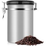 Coffee Container Stainless Steel Tea Storage Chests Black Kitchen Sotrage Canister Coffee Tea Caddies Teaware(Gray)