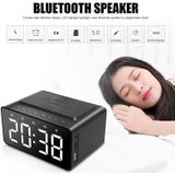 AEC BT508 Wireless Charging Bluetooth Speaker LED Alarm Clock Power Bank Three-In-One Speaker