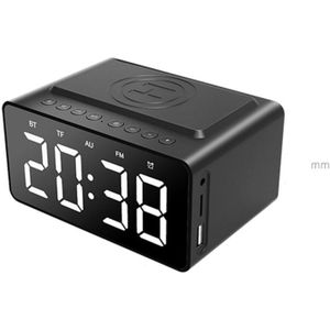 AEC BT508 Wireless Charging Bluetooth Speaker LED Alarm Clock Power Bank Three-In-One Speaker