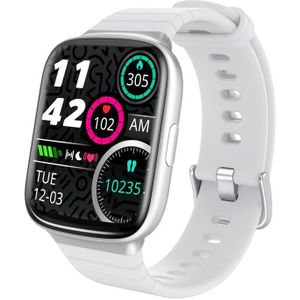 CS169 1.69 inch IPS Screen 5ATM Waterproof Sport Smart Watch  Support Sleep Monitoring / Heart Rate Monitoring / Sport Mode / Incoming Call & Information Reminder(White)