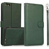 Calf Texture 2 in 1 Detachable Magnetic Back Cover Horizontal Flip Leather Case with Holder & Card Slots & Wallet & Photo Frame For iPhone 6s Plus / 6 Plus (Green)