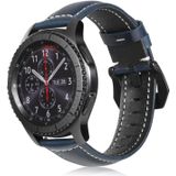 For Samsung Galaxy Watch Active 22mm Tree Leather Sports Strap(Mazarine)