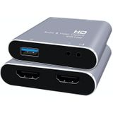 Z37 HDMI Female + Mic to HDMI Female + Audio + USB HD Video & Audio Capture Card with Loop