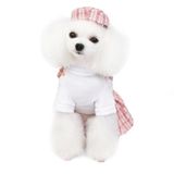 Pet Clothes Dog Dress Summer Thin Uniform Skirt  Size: XS(Pink)