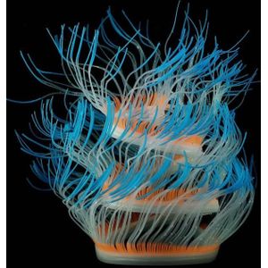 Aquarium Fish Tank Landscaping Decoration Silica Gel Simulation Software Coral Fluorescent Anemone  Size: 75cm(Blue)