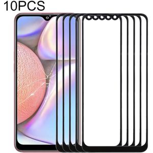 10 PCS Front Screen Outer Glass Lens for Samsung Galaxy A10s (Black)