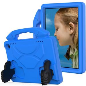 For Amazon Kindle Fire HD8 Plus (2020) EVA Material Children Flat Anti Falling Cover Protective Shell with Thumb Bracket(Blue)