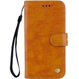 Business Style Oil Wax Texture Horizontal Flip Leather Case for Xiaomi Pocophone F1  with Holder & Card Slots & Wallet (Yellow)