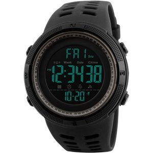 SKMEI sporthorloge 1251 mannen modieuze buiten 50m waterdicht digitaal horloge met PU Watchband(Grey)