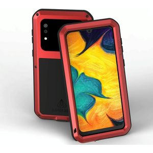 Voor Galaxy A30 LOVE MEI Metaal schokbestendig waterdichte stofdichte beschermhoes (rood)