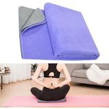 Yoga Blanket Meditation Auxiliary Blanket Yoga Supplies(Purple/Light Gray)