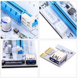 USB 3.1 PCI-E Express 1x to 16x PCI-E Extender Riser Card Adapter 15 Pin SATA Power with 60cm USB Cable(Blue)