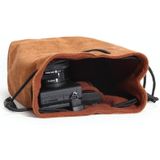 S.C.COTTON Liner Shockproof Digital Protection Portable SLR Lens Bag Micro Single Camera Bag Round Brown L
