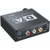 NK-C6 Optical Fiber To Analog Audio Converter Adjustable Volume Digital To Analog Decoder EU Plug
