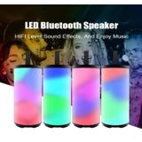 T&G TG169 LED Portable Bluetooth Speaker Outdoor Waterproof Subwoofer 3D Stereo Mini wireless Loudspeaker Support AUX FM TF card(Blue)