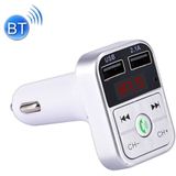 B2 Dual USB Charging Bluetooth FM Transmitter MP3 Music Player Car Kit  Support Hands-Free Call  & TF Card & U Disk (Silver)