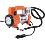 WM102-10 12V Air Pump with Gauge  Portable Metal Cylinder Tire Inflator Compressor with 5 Illumination LED Lamps for Cars Vans Air Mattress Balls 100 PSI 35L/min