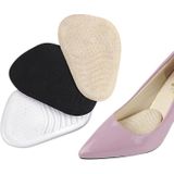 5 Pairs Anti-Slip Sole Pads For High Heels Gel Crystal Comfortable Half Pads  Colour: Flannel Apricot