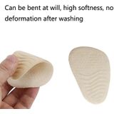 5 Pairs Anti-Slip Sole Pads For High Heels Gel Crystal Comfortable Half Pads  Colour: Flannel Apricot